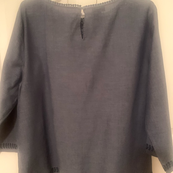 Talbots XL  blue top - Picture 3 of 6